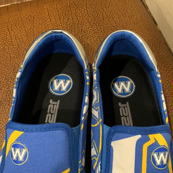 Men’s Classic Golden State Warriors Royal Slip-On Canvas Casual Sneaker Shoes! main image 9